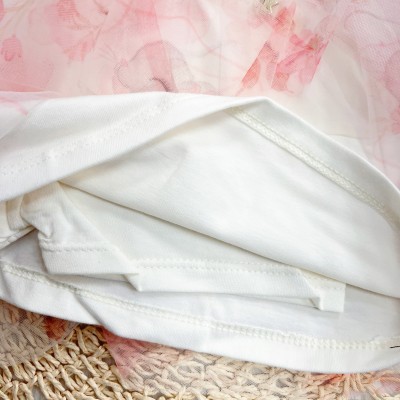 Conj. Blusa Coelhinha Bailarina e Short Saia em Tule - Off White Conj. Blusa Coelhinha Bailarina e Short Saia em Tule - Off White